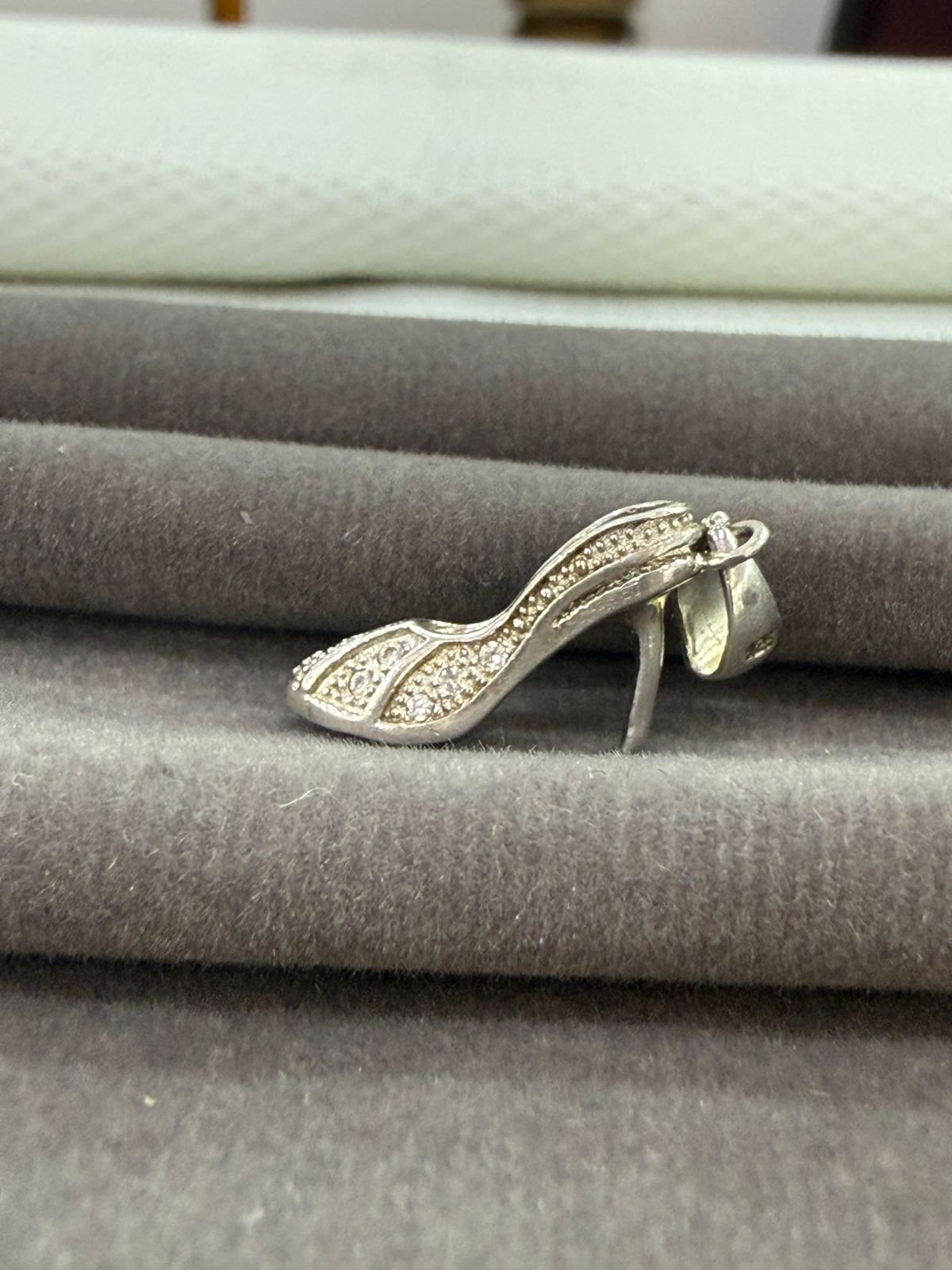 92.5 Classy Silver High heel Shoe Fancy pendant